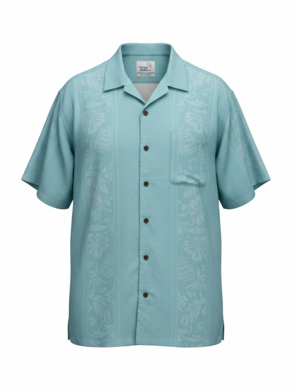Tommy Bahamas Men's Silk Short Sleeve Button Up Shirt (XL)